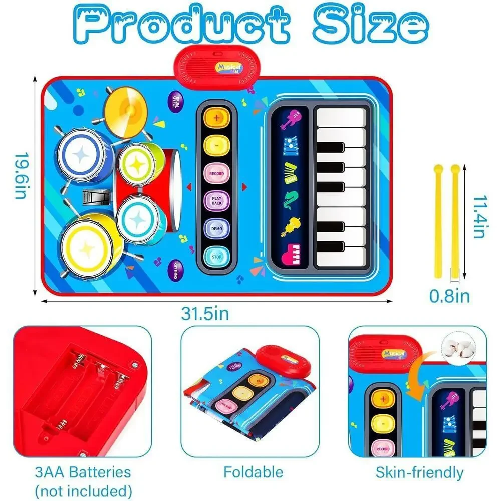 Baby Toys for 1 Year Old Baby Musical Mat Toddler Toys Age Babies Play Mat